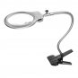 Magnifier LED Light Magnifying Glass w/ Clamp Lamp Flexible Clip on Desktop