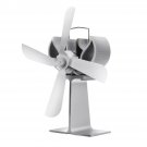 4 Small Blades Heat Powered Wood Stove Fan for Log Wood Burner Fireplace Eco Fan