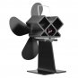 4 Blades Heat Powered Wood Stove Fan 203CFM Eco Fan For Wood Stoves Home Fireplace Fan Efficient Hea