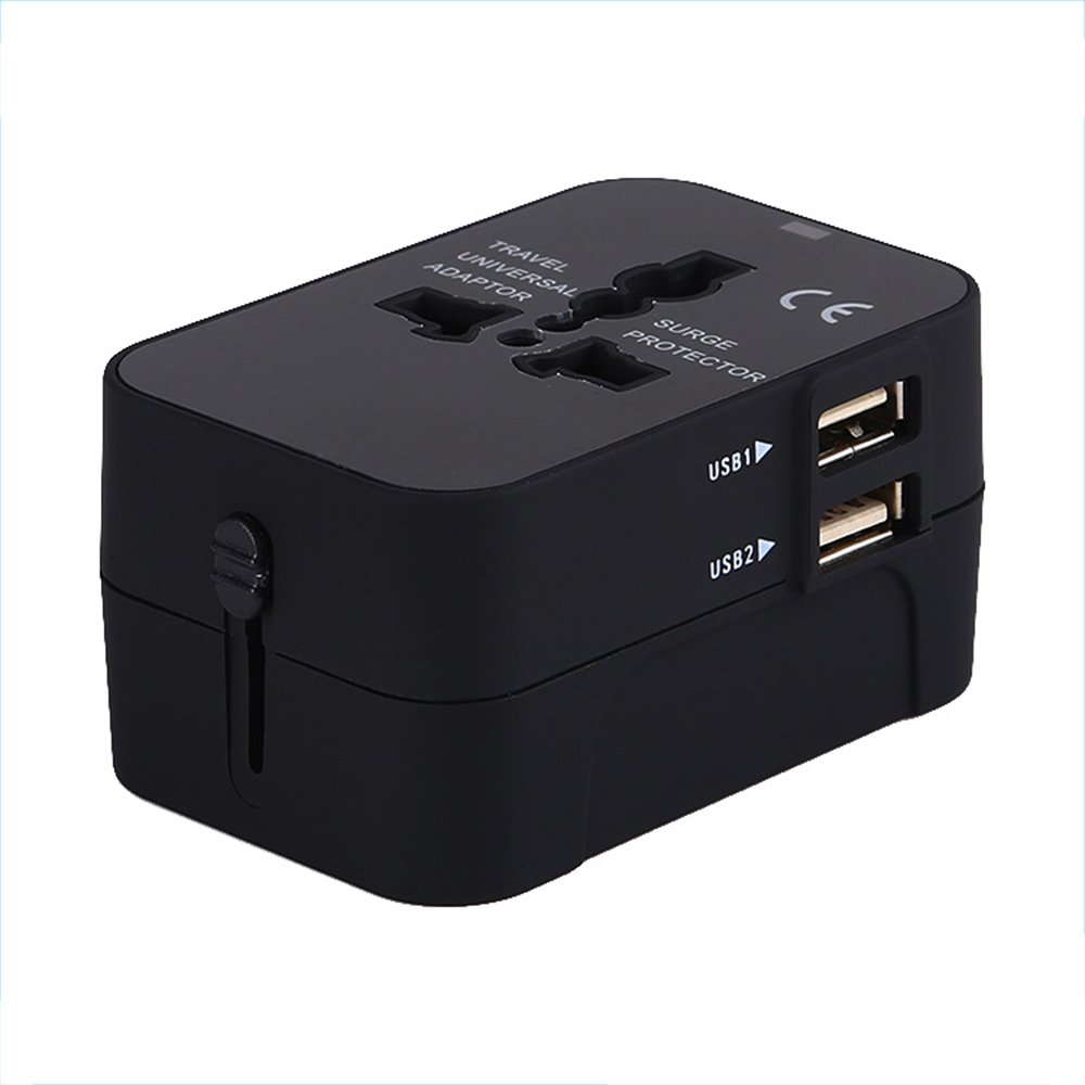 AUGIENB Global Travel Converter Dual USB Multifunction Conversion Power Plug Socket Traveling Univer