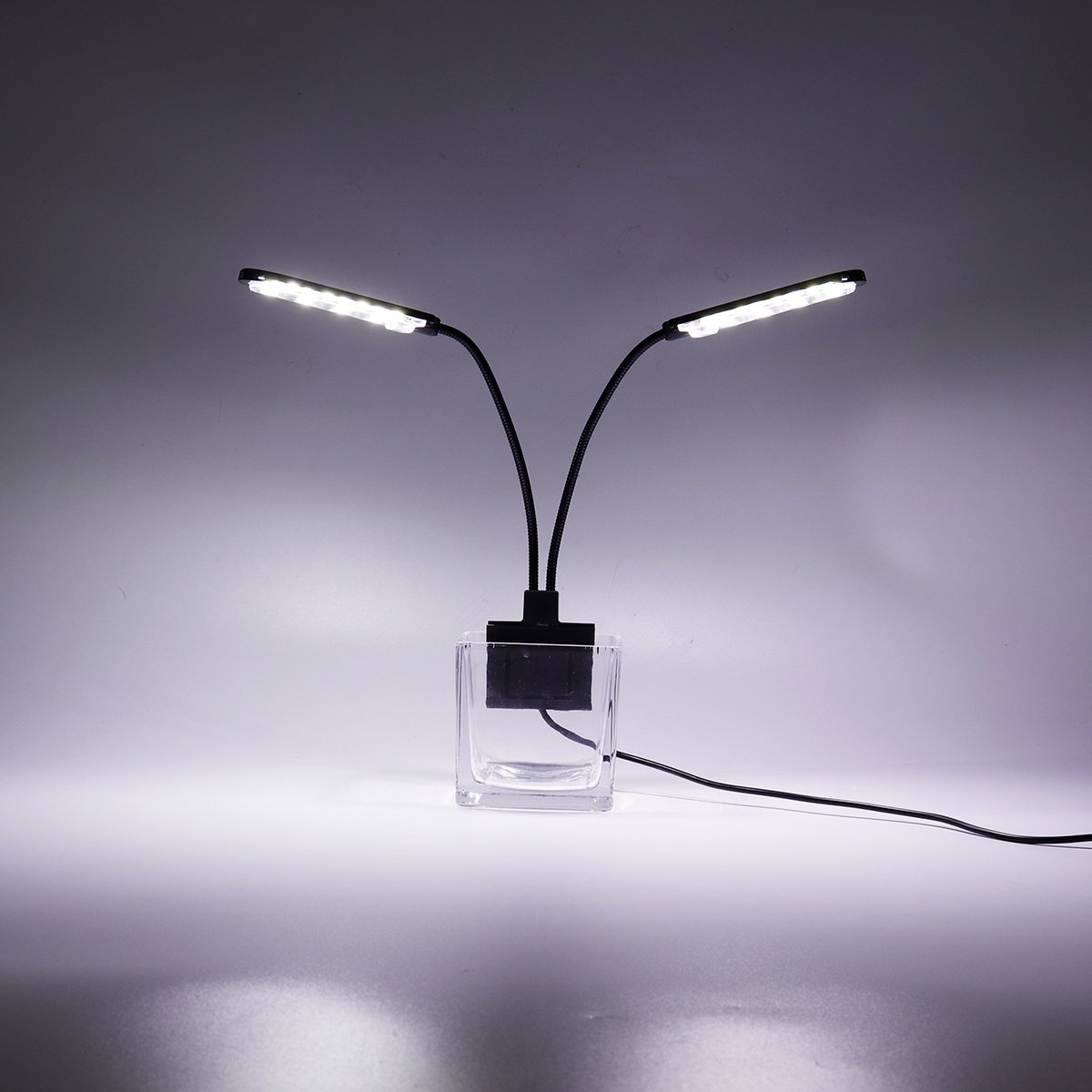 LED Aquarium Light, Saltwater Freshwater Fish Tank Clip On Lamp for Coral, Planted Nano Aquarium Tan