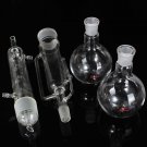 500ml 24/40 Lab Glass Soxhlet Extractor Allhin Condenser Set with 2Pcs Flat Bottom Flask Glassware K