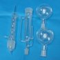 500ml 24/40 Lab Glass Soxhlet Extractor Allhin Condenser Set with 2Pcs Flat Bottom Flask Glassware K