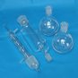 500ml 24/40 Lab Glass Soxhlet Extractor Allhin Condenser Set with 2Pcs Flat Bottom Flask Glassware K