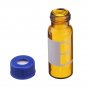 100Pcs/Set 2ml Graduated Brown Sample Vials Autosampler Vials Bottles Threaded Vial w/ Write-on Spot