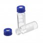 100Pcs/Set 2ml Graduated Clear Sample Vials Autosampler Vials Bottles Threaded Vial w/ Write-on Spot