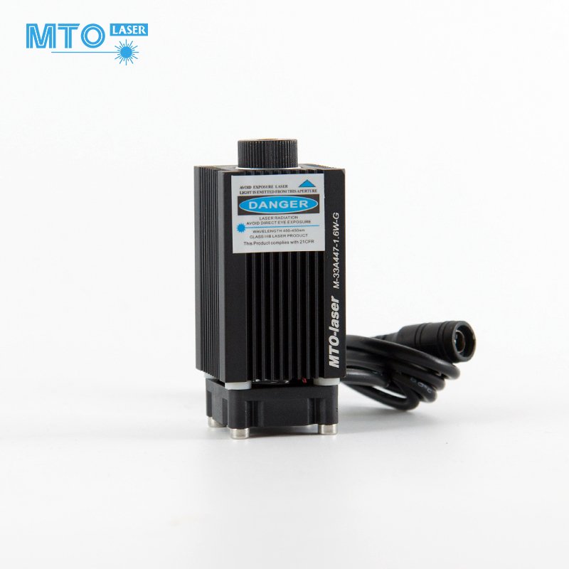 MTOLASER 1000mW 450nm Blue Laser Module DC 12V 5.5x2.1mm Variable Focus for Laser Engraving Machine 