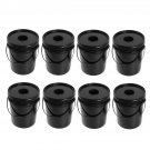 8 Growing Sites Hydroponic Bubbler Bucket 20L AC 220V Black Deep Water Culture DWC Hydroponic System