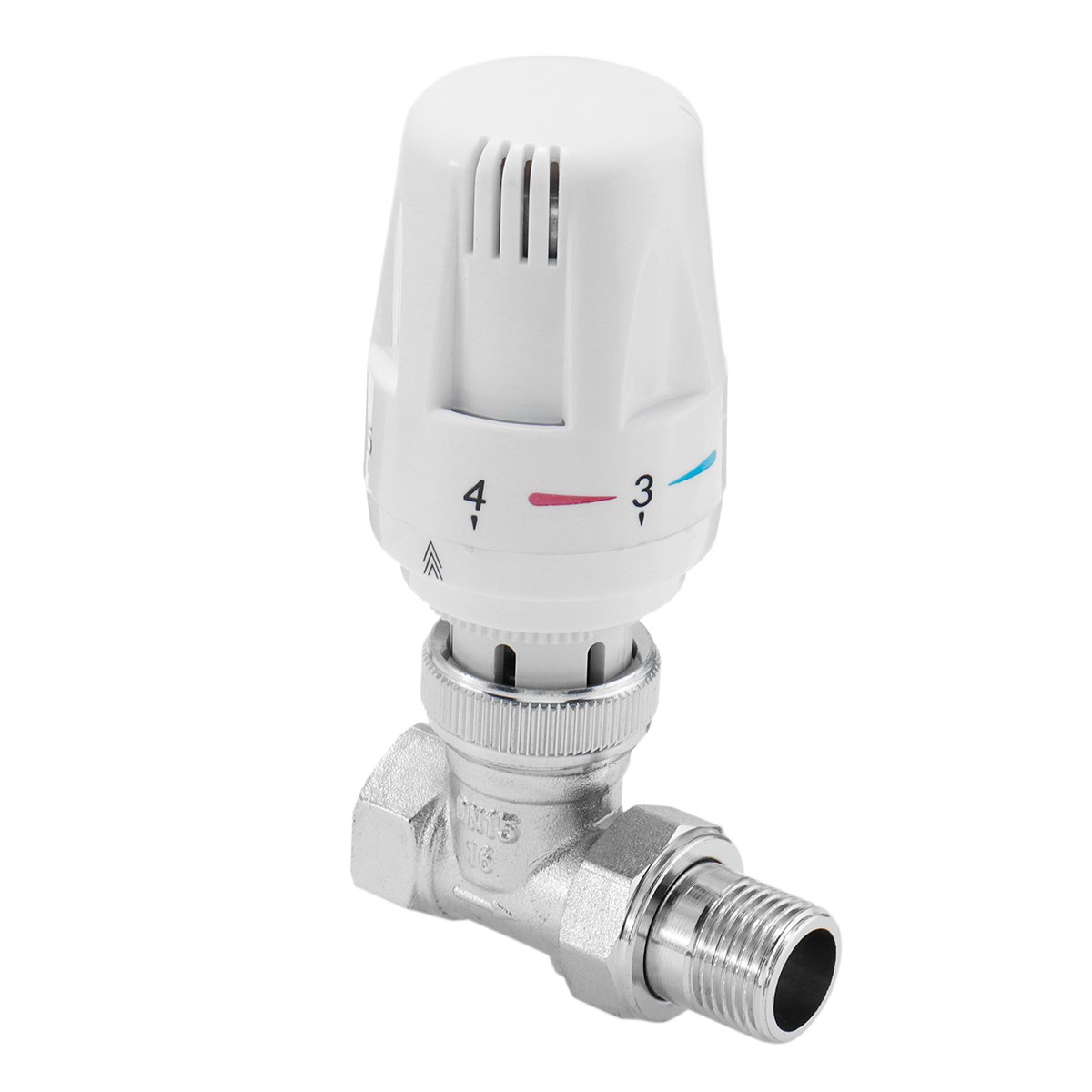 Automatic Thermostatic Valve Temperature Controller Adjustable Straight Type DN15 Liquid Heating Sys