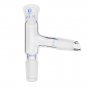 19/26 75 Degree Three-way Borosilicate Glass Distillation Adapter Connector Distilling Tube w/ Stand