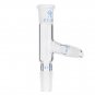 19/26 75 Degree Three-way Borosilicate Glass Distillation Adapter Connector Distilling Tube w/ Stand
