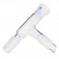 19/26 75 Degree Three-way Borosilicate Glass Distillation Adapter Connector Distilling Tube w/ Stand