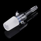 24/29 Glass Straight Vacuum Adapter Air Exhaust Connector Two Sides Ears Ground Joint to Hose Connec