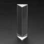 8cm Optical Glass Triple Triangular Prism Physics Teaching Light Spectrum