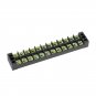 TB-2512 600V 25A 12 Position Terminal Block Barrier Strip Dual Row Screw Block Covered W/ Removable 
