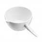 100ml Ceramic Crucible Basin Refractory Casserole Container Dish w/ Handle Flat Bottom Melting Casti