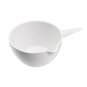100ml Ceramic Crucible Basin Refractory Casserole Container Dish w/ Handle Flat Bottom Melting Casti