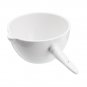 100ml Ceramic Crucible Basin Refractory Casserole Container Dish w/ Handle Flat Bottom Melting Casti