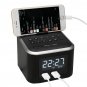 LCD Wireless bluetooth Speaker Digital Alarm Clock Thermometer FM USB Recharge