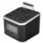 LCD Wireless bluetooth Speaker Digital Alarm Clock Thermometer FM USB Recharge