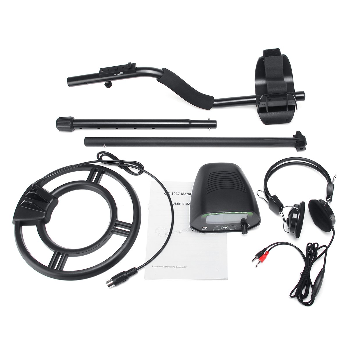 Waterproof Metal Detector LCD Screen Deep Sensitive Search Coil Treasure Hunting 105-120cm Adjustabl