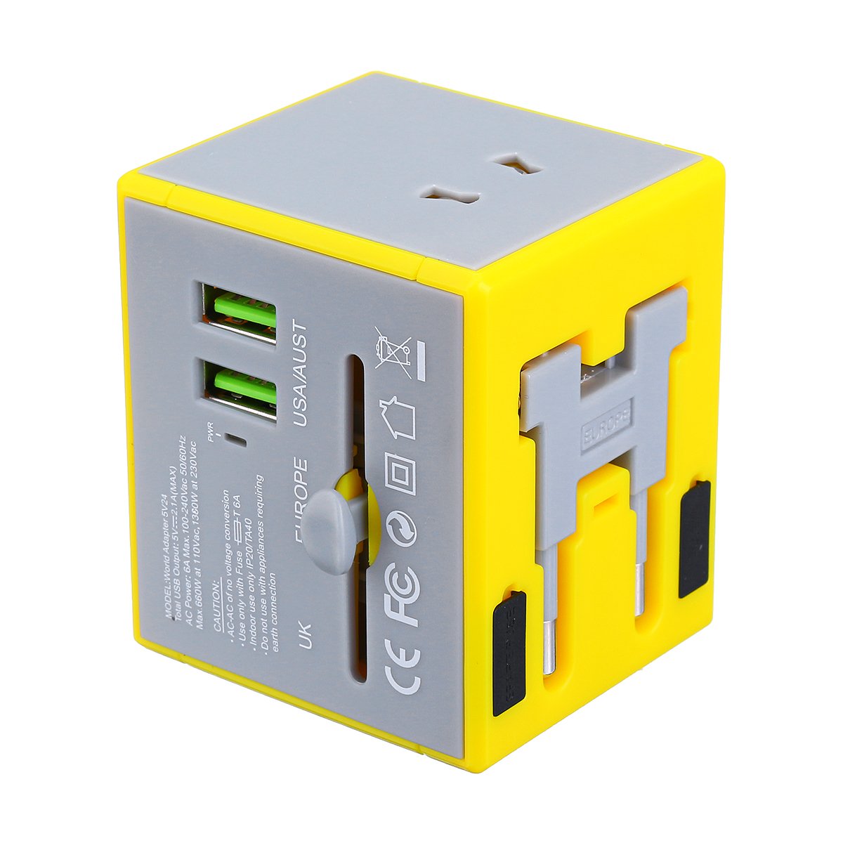 AUGIENB All In One Universal Conversion Plug UK/EU/AU/US Electric Plug Converter AC Power Adapter US