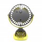 DC 5V 3W USB Clip on Fan Mini 4 Gear Speed Adjustable 4000mAh Battery Protable Fan For Office Deskto