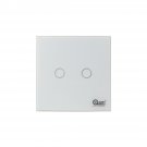 Coolcam Z-Wave Light Switch EU 2 Gang Smart Switch Sensitive Touch Light Switch Compatible with Z-wa