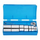 17Pcs/Set 2g-200g Metal Slotted Weight Set Scale Balance Calibration with Hanger Case Physics Experi