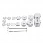 17Pcs/Set 2g-200g Metal Slotted Weight Set Scale Balance Calibration with Hanger Case Physics Experi