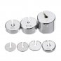 17Pcs/Set 2g-200g Metal Slotted Weight Set Scale Balance Calibration with Hanger Case Physics Experi