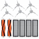 2 Main Brush + 6 Side Brush + 4 Filter Kit For Xiaomi for Roborock S50 Vacuum Cleaner Replacement Ac