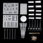 78Pcs/Set Resin Casting Mold Kit Silicone Mould Making Jewelry Pendant Mould Craft DIY Set
