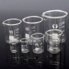 7Pcs 5 10 25 50 100 150 250mL Beaker Set Graduated Borosilicate Glass Beaker Volumetric Measuring La