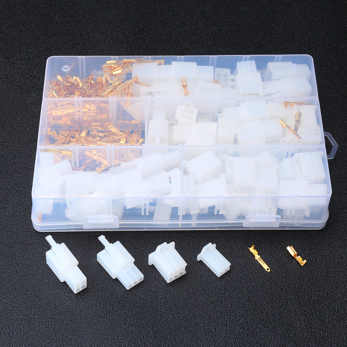 380Pcs 40 Set Auto Electrical Terminal Practical 2.8 mm 2/3/4/6 Pin Way Cable Wire Connectors Termin