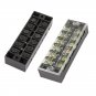 Excellway TB-2506 600V 25A 6 Position Terminal Block Barrier Strip Dual Row Screw Block Covered W/ R