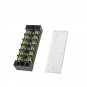 Excellway TB-2506 600V 25A 6 Position Terminal Block Barrier Strip Dual Row Screw Block Covered W/ R