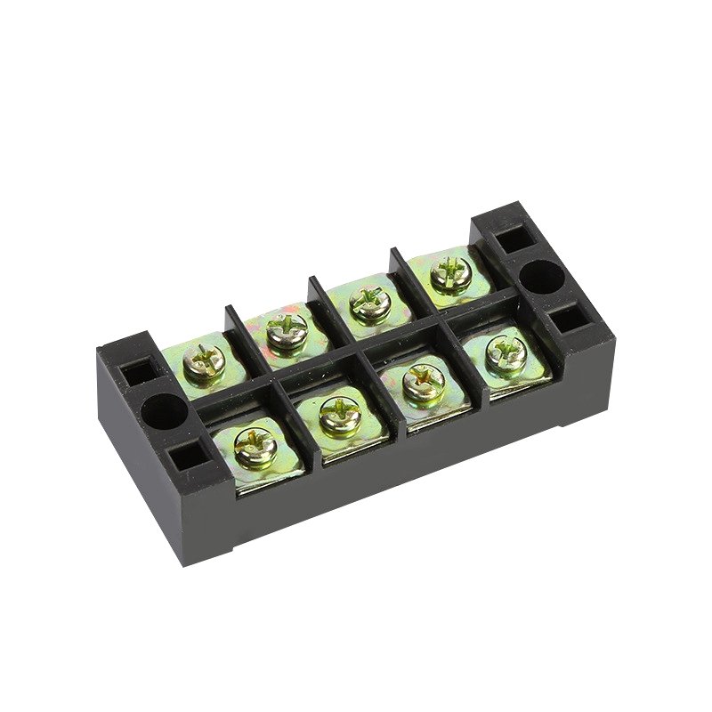 TB4504 600V 45A 4 Position Terminal Block Barrier Strip Dual Row Screw Block Covered W/ Removable Cl