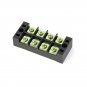 TB4504 600V 45A 4 Position Terminal Block Barrier Strip Dual Row Screw Block Covered W/ Removable Cl