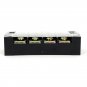 TB4504 600V 45A 4 Position Terminal Block Barrier Strip Dual Row Screw Block Covered W/ Removable Cl