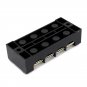 TB4504 600V 45A 4 Position Terminal Block Barrier Strip Dual Row Screw Block Covered W/ Removable Cl