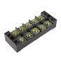 TB4505 600V 45A 5 Position Terminal Block Barrier Strip Dual Row Screw Block Covered W/ Removable Cl
