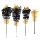 4Pcs/Set 100/250/500/1000ML Triangle Flask Taper Bottle Cone Cleaning Bristle Brushes
