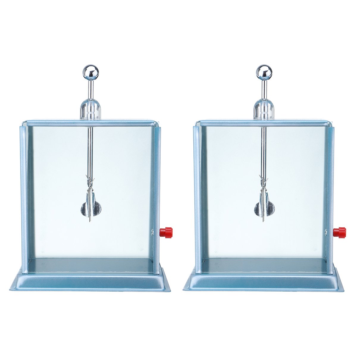 2Pcs/Set Foil Electroscope Physical Electricity Experiment Electrometer Teaching Instrument Model