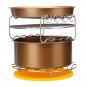 6Pcs 8 Inch Air Fryer Accessories Set Cake Pizza BBQ Roast Barbecue Baking Pan