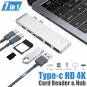 7 IN 1 Type-C HD 4K Card Reader USB Hub Multifunctional Hub USB3.0 Type C Hub