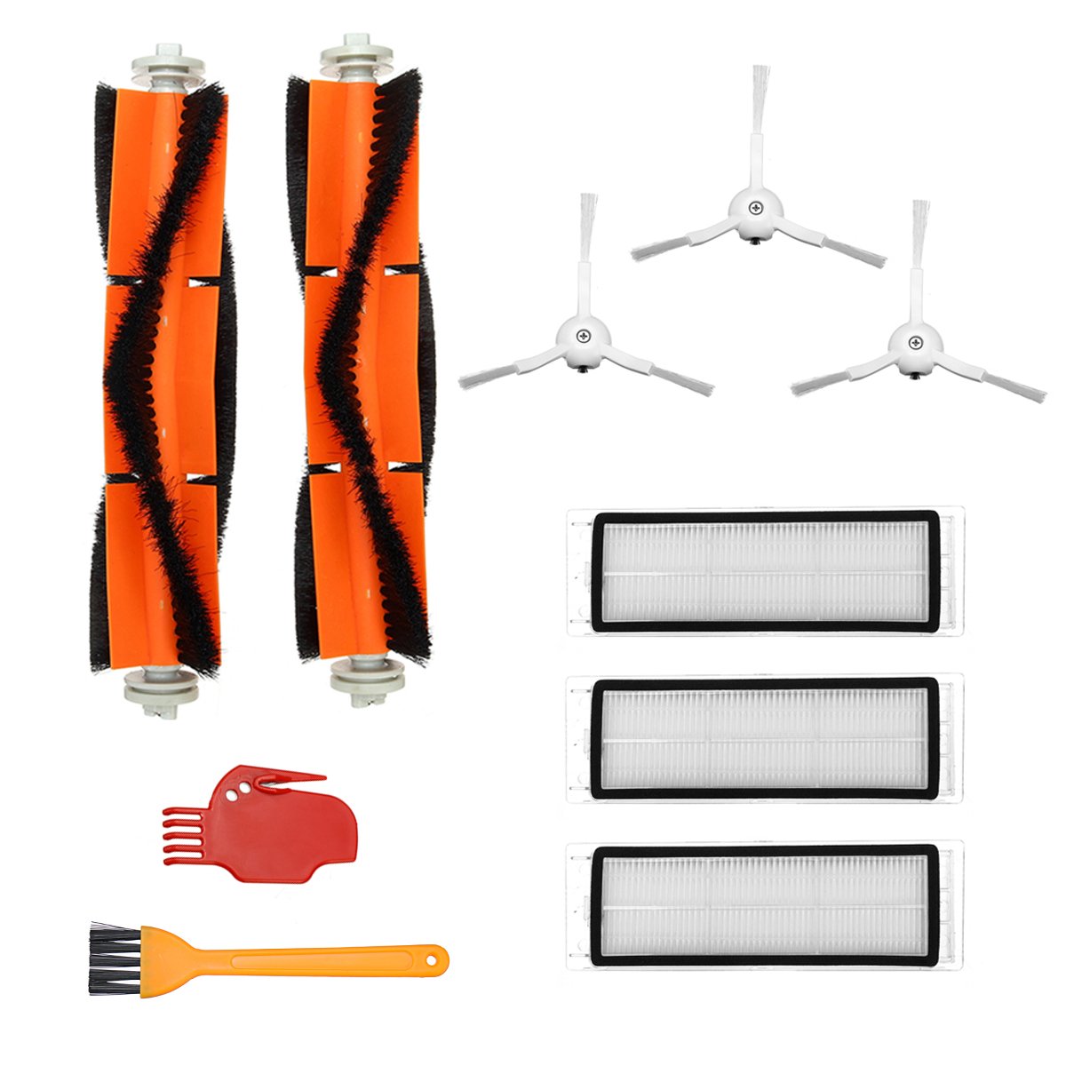 10Pcs Filter Main Side Brush For Xiaomi Roborock MI S50 S51 S55 S5 Vacuum Cleaner