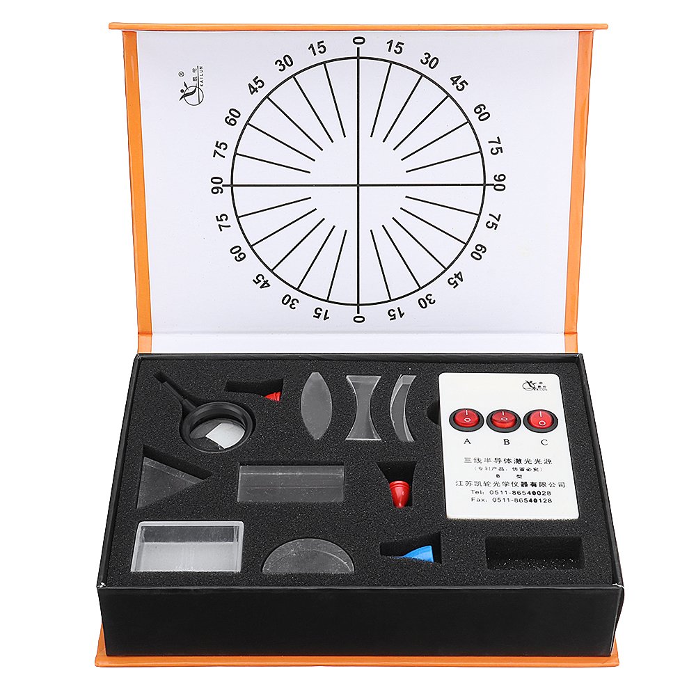 Physical Optical Experiment Box Triangular Prism Convex Lens Concave Mirror Set Junior High School M