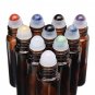 10ml10pcs Clear Glass Essential Gemstone Roller Balls Chips Bottles With Pearl Cotton