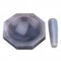 60mm Natural Agate Mortar With Pestle Lab Glassware Mixing Grinder Kit For Pharmaceutical